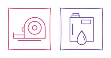 mesure ruban et pétrole icône vecteur