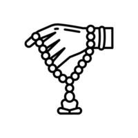 yoga perles icône dans vecteur. illustration vecteur
