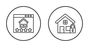 évaluation et déverrouillé icône vecteur