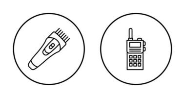 tondeuse et la communication icône vecteur