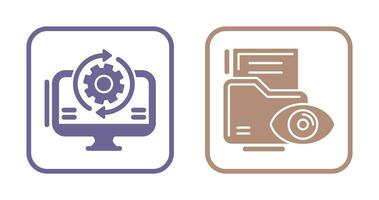 synchronisation et Les données visualisation icône vecteur