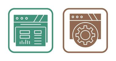 tableau de bord et navigateur icône vecteur