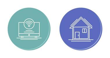 LED et Accueil icône vecteur