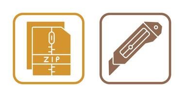 coupeur et Zip *: français fichier icône vecteur