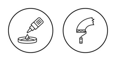 compte-gouttes et peindre icône vecteur