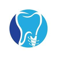 dentaire implanter logo vecteur