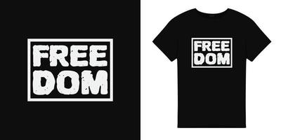 illustration de t-shirt avec mot de liberté. illustration de la typographie