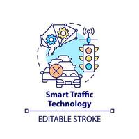 icône de concept de technologie de trafic intelligent vecteur