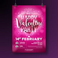 Illustration de flyer fête Saint Valentin vecteur