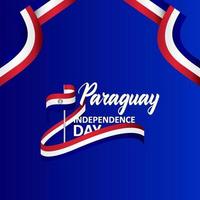 paraguay jour de l'indépendance salutation design célébrer vecteur