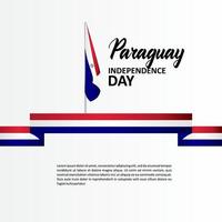 paraguay jour de l'indépendance salutation design célébrer vecteur