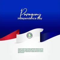 paraguay jour de l'indépendance salutation design célébrer vecteur