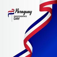 paraguay jour de l'indépendance salutation design célébrer vecteur