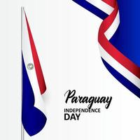 paraguay jour de l'indépendance salutation design célébrer vecteur