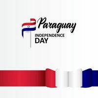 paraguay jour de l'indépendance salutation design célébrer vecteur