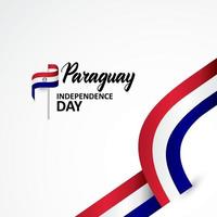 paraguay jour de l'indépendance salutation design célébrer vecteur