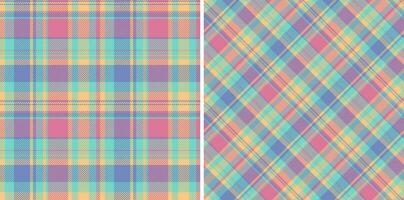 en tissu textile sans couture de plaid texture Contexte avec une vecteur modèle tartan vérifier.