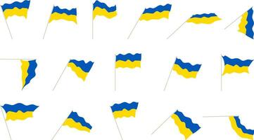 ensemble ukrainien drapeau Jaune bleu couleur. symbole de liberté et la démocratie dans Ukraine. vecteur