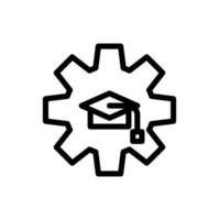 éducation système icône ou logo conception isolé signe symbole vecteur illustration - haute qualité noir contour style vecteur icône collection.