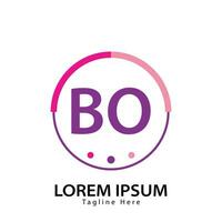 lettre bo logo. b o. bo logo conception vecteur illustration pour Créatif entreprise, entreprise, industrie