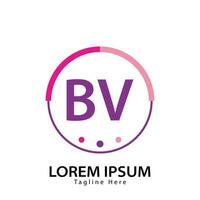 lettre bv logo. b v. bv logo conception vecteur illustration pour Créatif entreprise, entreprise, industrie