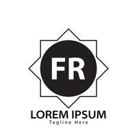 lettre fr logo. F r. fr logo conception vecteur illustration pour Créatif entreprise, entreprise, industrie. pro vecteur