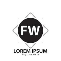 lettre fw logo. F w. fw logo conception vecteur illustration pour Créatif entreprise, entreprise, industrie. pro vecteur