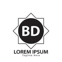 lettre bd logo. b ré. bd logo conception vecteur illustration pour Créatif entreprise, entreprise, industrie. pro vecteur