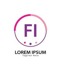lettre Fi logo. F je. Fi logo conception vecteur illustration pour Créatif entreprise, entreprise, industrie. pro vecteur