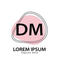 lettre dm logo. ré M. dm logo conception vecteur illustration pour Créatif entreprise, entreprise, industrie. pro vecteur