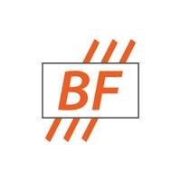 lettre bf logo. b F. bf logo conception vecteur illustration pour Créatif entreprise, entreprise, industrie. pro vecteur