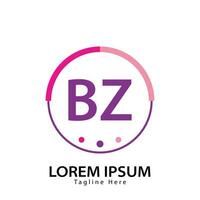 lettre bz logo. b z. bz logo conception vecteur illustration pour Créatif entreprise, entreprise, industrie