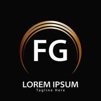 lettre fg logo. F g. fg logo conception vecteur illustration pour Créatif entreprise, entreprise, industrie. pro vecteur