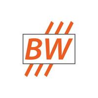 lettre bw logo. b w. bw logo conception vecteur illustration pour Créatif entreprise, entreprise, industrie