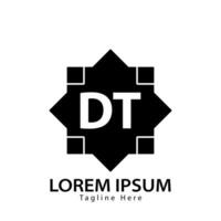 lettre dt logo. ré t. dt logo conception vecteur illustration pour Créatif entreprise, entreprise, industrie. pro vecteur