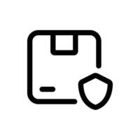 sécurité livraison icône dans branché contour style isolé sur blanc Contexte. sécurité livraison silhouette symbole pour votre site Internet conception, logo, application, ui. vecteur illustration, eps10.