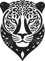 traquer la grâce noir vecteur léopard logo féroce élégance vecteur noir léopard icône