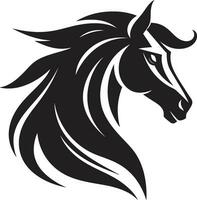 sauvage et gratuit monochromatique vecteur mettant en valeur équin Puissance battements de sabots dans monochrome noir vecteur représentation de majestueux les chevaux