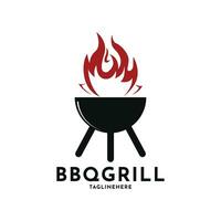 un barbecue gril logo conception des idées vecteur