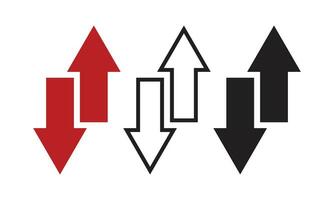 icône vecteur illustration de en haut et vers le bas La Flèche