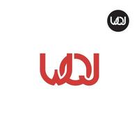 lettre woj monogramme logo conception vecteur