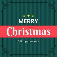 salutation joyeux Noël social médias Publier modèle Contexte conception avec spécial Noël décorations vecteur