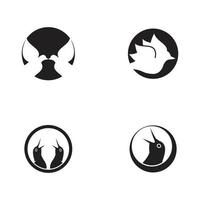 vecteur de conception de modèle de logo d'oiseau, emblème, concept de design, créatif