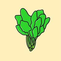 style de dessin animé d'illustration vectorielle de légumes isolés vecteur