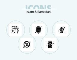 Islam et Ramadan glyphe icône pack 5 icône conception. Islam. Ramadan. Islam. musulman. Islam vecteur