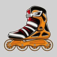Clipart vectoriel de patin à roulettes en ligne