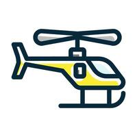 jouet hélicoptère vecteur épais ligne rempli foncé couleurs Icônes pour personnel et commercial utiliser.