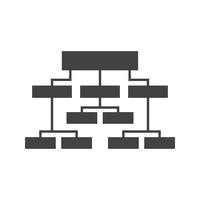 Icône de glyphe noir structure d&#39;entreprise vecteur