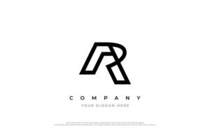 initiale lettre r logo ou ar logo conception vecteur