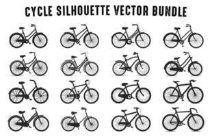 ensemble de vélo silhouettes vecteur illustration, divers type de cycle vecteur collection isolé sur une blanc Contexte